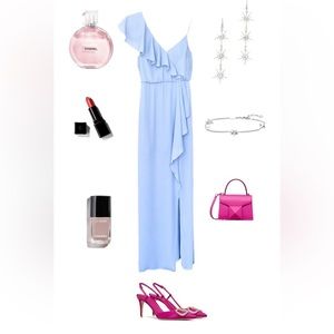 Prom New Years Eve BCBGMAXAZRIA baby blue dress.